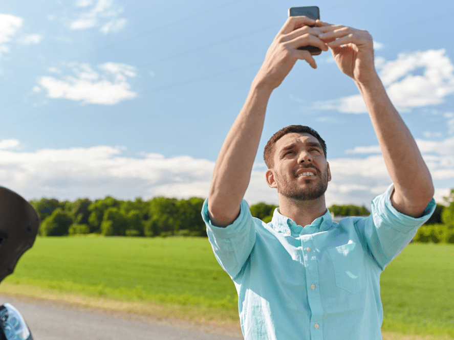 How far will you go for cell phone reception?