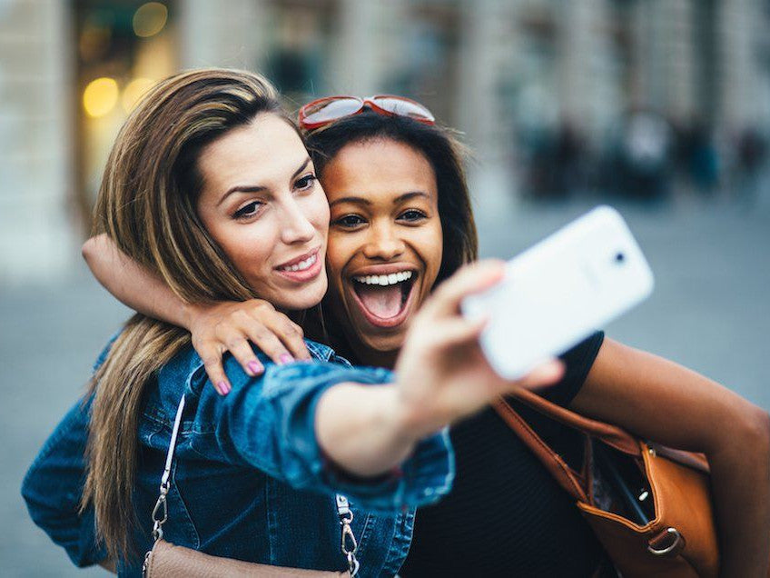 Taking pictures with your friends