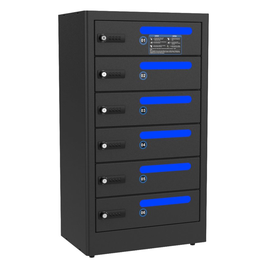 6-Bay Phone or Tablet Charging Locker (Sample)