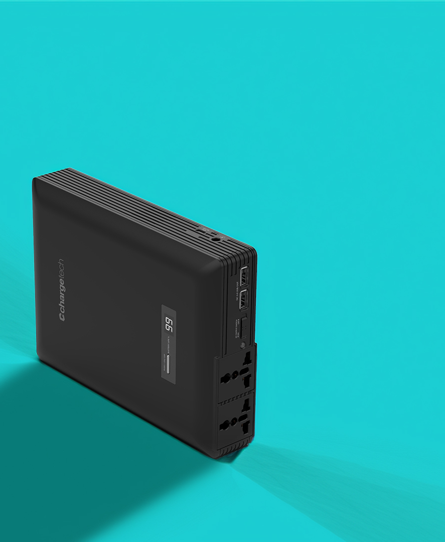 Portable charger with AC wall plug