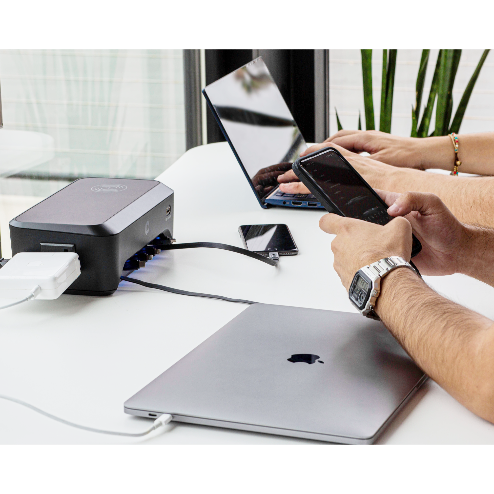 Desk charging station