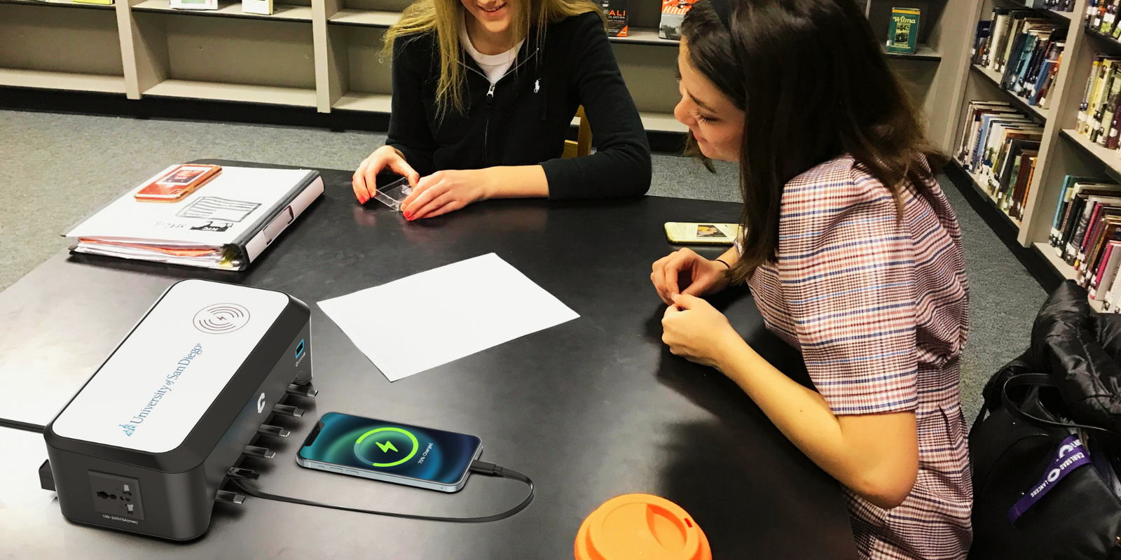 Desk charging station